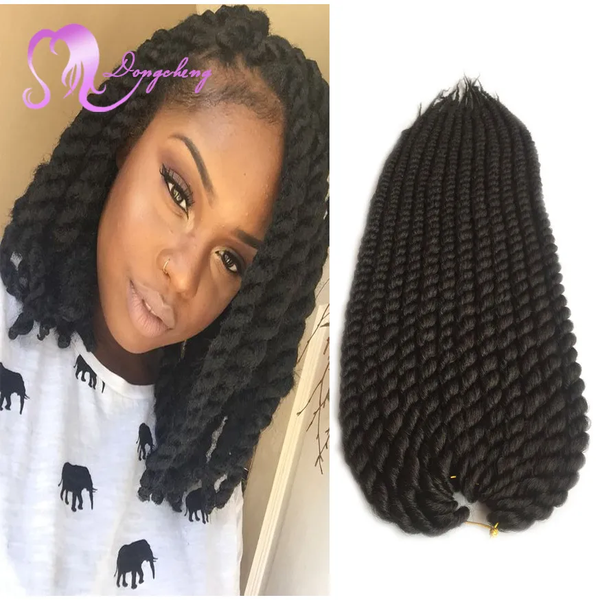 Bug Senegalese Twist Crochet Braid Hair Burgundy 14inch Synthetic