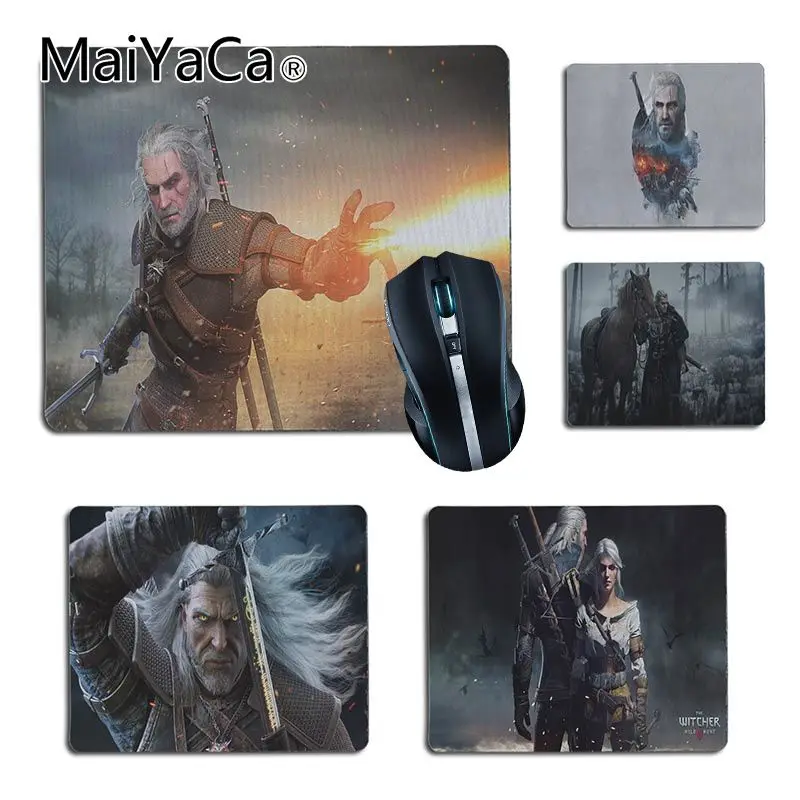 

MaiYaCa The Witcher Wild Hunt Geralt of Rivia Comfort small Mouse Mat Gaming Mouse pad Size 25x29cm 18x22cm Rubber Mousemats