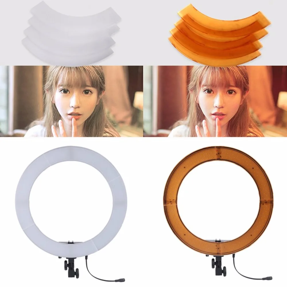

Photographic Light Dimmable Camera Portrait Photo Studio Ring Lamp Video Light With Tripod Stand RL-18LED EU Plug