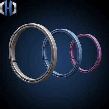 

20mm/26mm/33mm Gray TC4 Titanium Alloy Key Ring EDC Outdoor Small Tool Blue Key Ring Accessories.