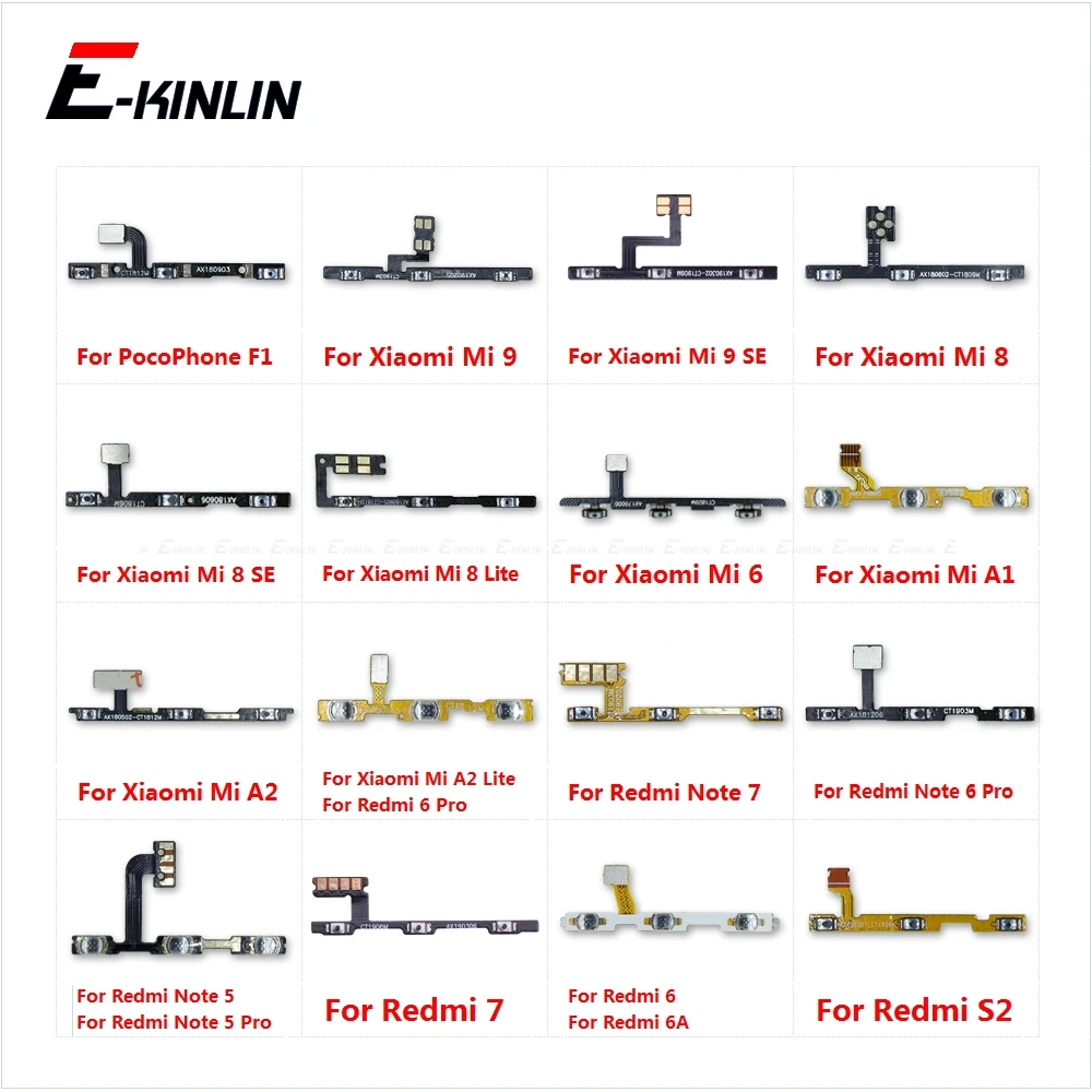 Кнопка включения и выключения питания переключения громкости гибкий кабель для клавиатуры для Xiaomi mi 9T 9 8 A1 A2 Lite Red mi Примечание iPhone 7 6 Plus 5 iPad Pro 7A 6A S2 PocoPhone F1