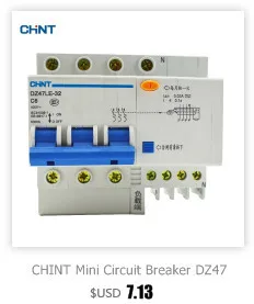 CHINT миниатюрный автоматический выключатель Mcb DZ47-60 2P D32 бытовой миниатюрный автоматический воздушный выключатель 32A