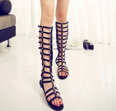 new fashion sexy thigh high boots criss cross lace up gladiator womens size 12 gladiator sandals