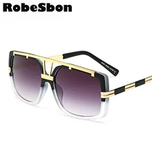 2017 New Fashion Men Square Sunglasses Women High Quality Gradient Retro Sun Glasses for Men Oculos De sol Female RBworld