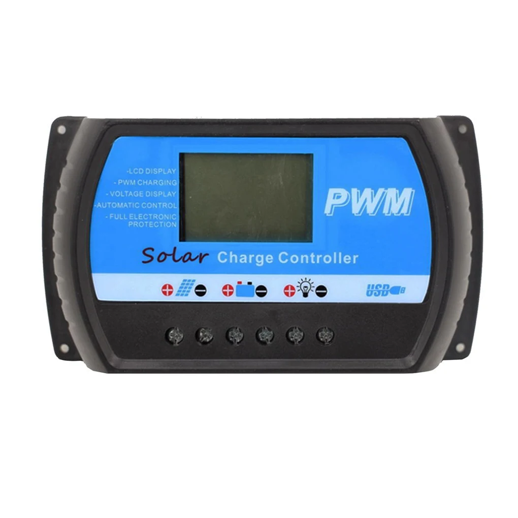 

Hot PWM Solar Controller 12V 24V Smart Identification Solar Panel Battery Regulator 5V USB Charge LCD Display