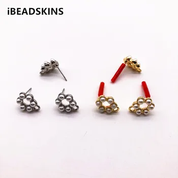 

New arrival! 13x11mm 100pcs/lot zinc alloy roung-shape Stud earring/earrings accessories/Earring parts for Jewelry handmade DIY