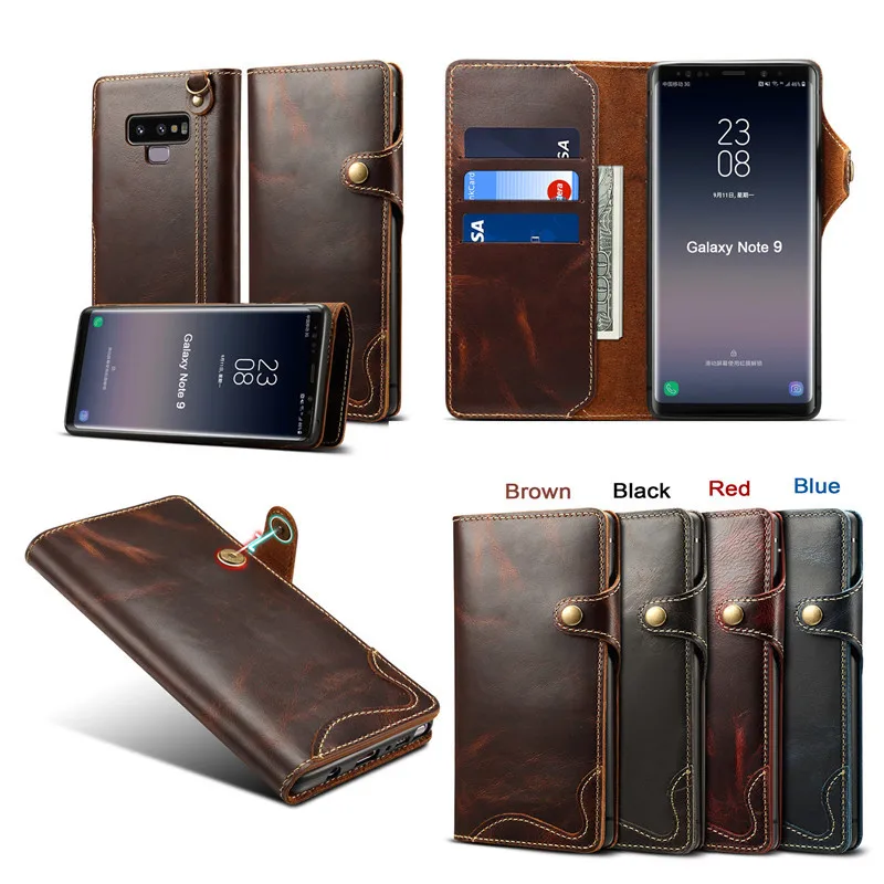 

True leather mobile phone cover plug-in card for iphone 8 plus X XR MAX for Samsung s8 s9 note8 note 9 for Huawei mate 20 pro