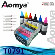 Aomya T0791 набор для наполнения чернил для принтера Epson Stylus photo 1400 1500 W PX730WD PX820FWD PX830FWD P50 PX650 PX660 PX700W PX710W чернила для принтера
