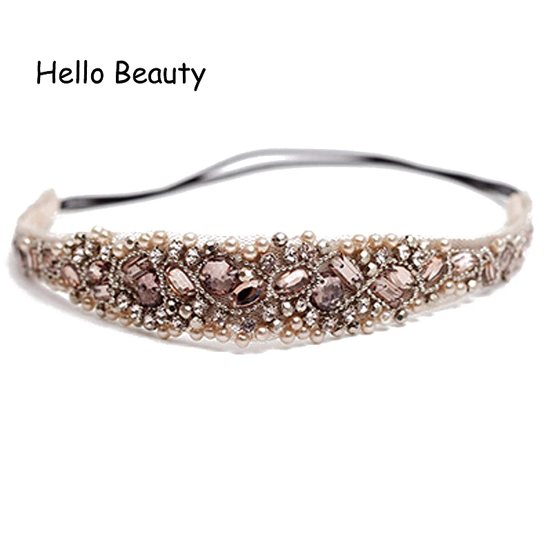

Women Fashion Hair Accessories Bridal Wedding Rhinestone Headband Crystal Head Piece Bling Hair Band Girls Hair Jewelry