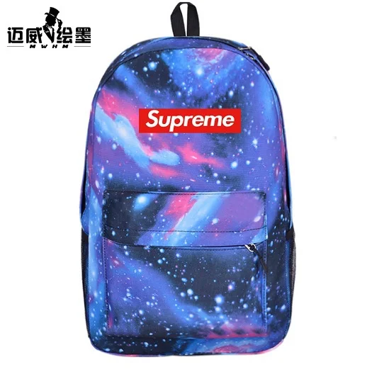 red and white supreme backpack