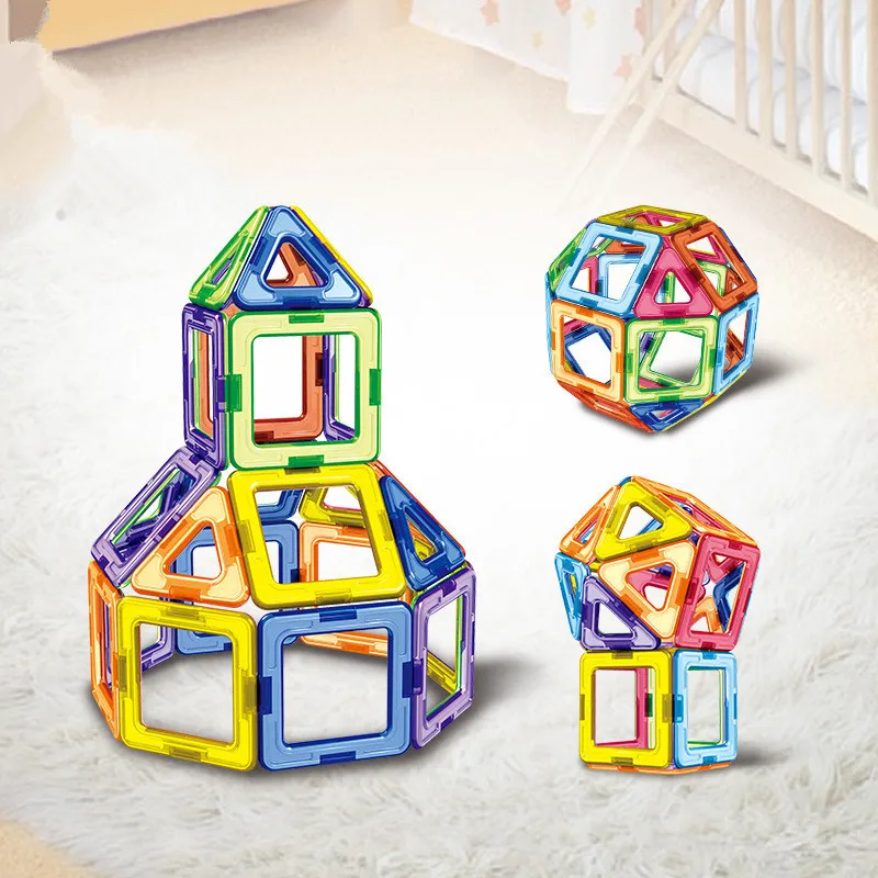 

46 Pcs/lot Diy Magnetic Building Blocks Magnetic Construction Blocks Ferris Wheel Toys 3d Magnetic Designer Educational Bricks