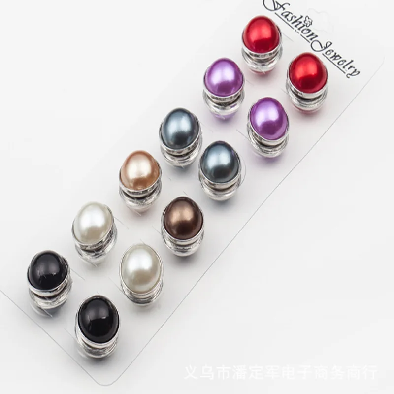 strong brooch 6 color mix pearl elegant brooch muslim