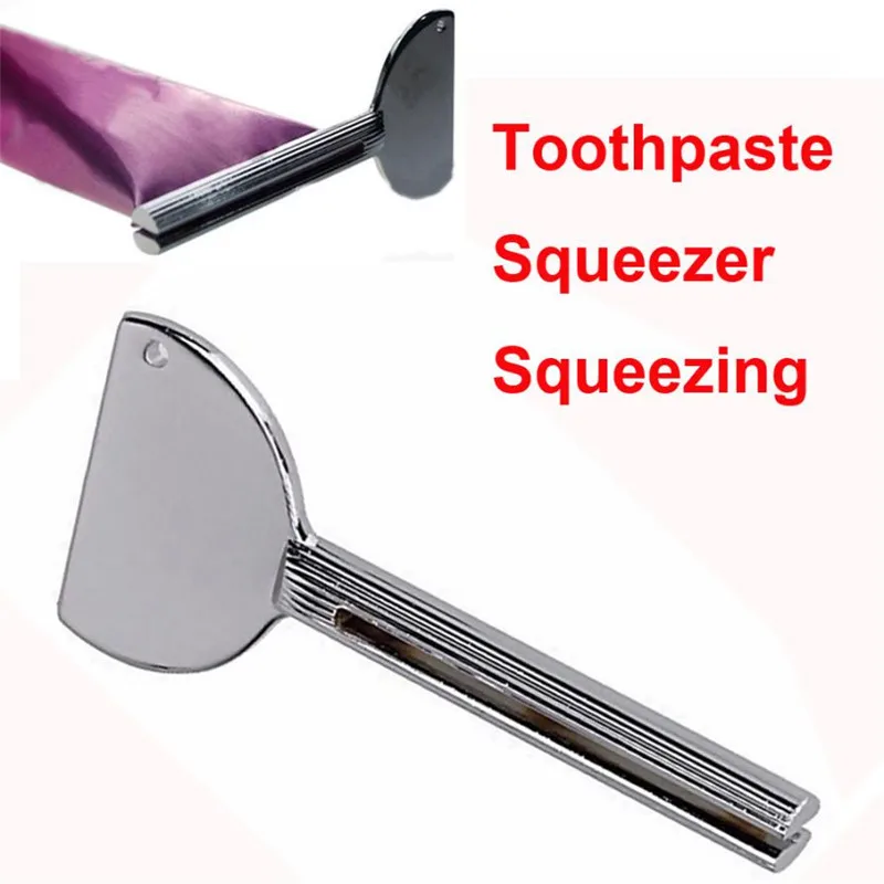 Quality Stainless Steel Toothpaste Squeezer Silver Metal Bathroom Cream