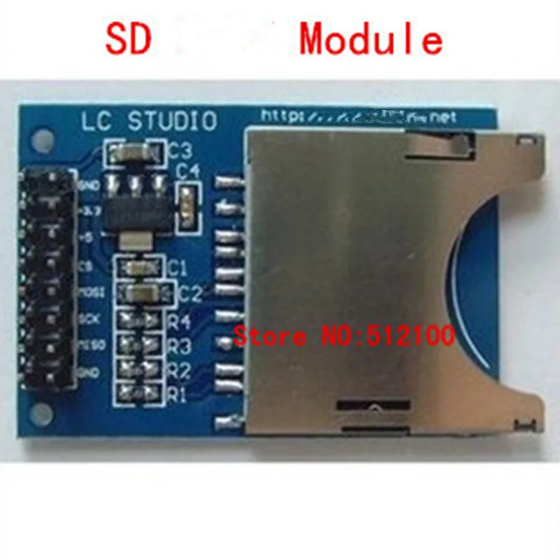 

FREE SHIPPING 50PCS/LOT Reading and writing module SD Card Module Slot Socket Reader