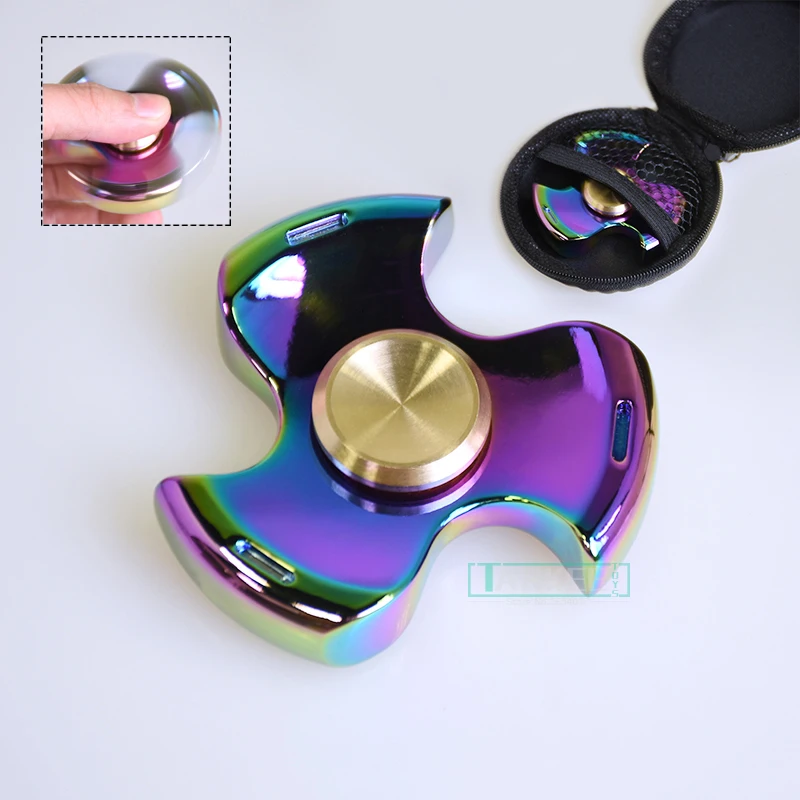 Спиннеры Tri Spinner палец Металлический ручной анти стресс СДВГ Взрослые Дети