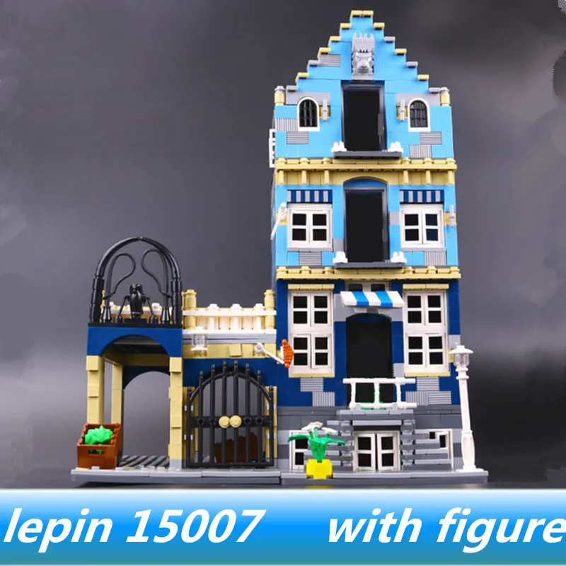

Lepin 15007 lepin European Market Factory City Street Model Building Block Set Bricks Compatible legoinig 10190 European Market