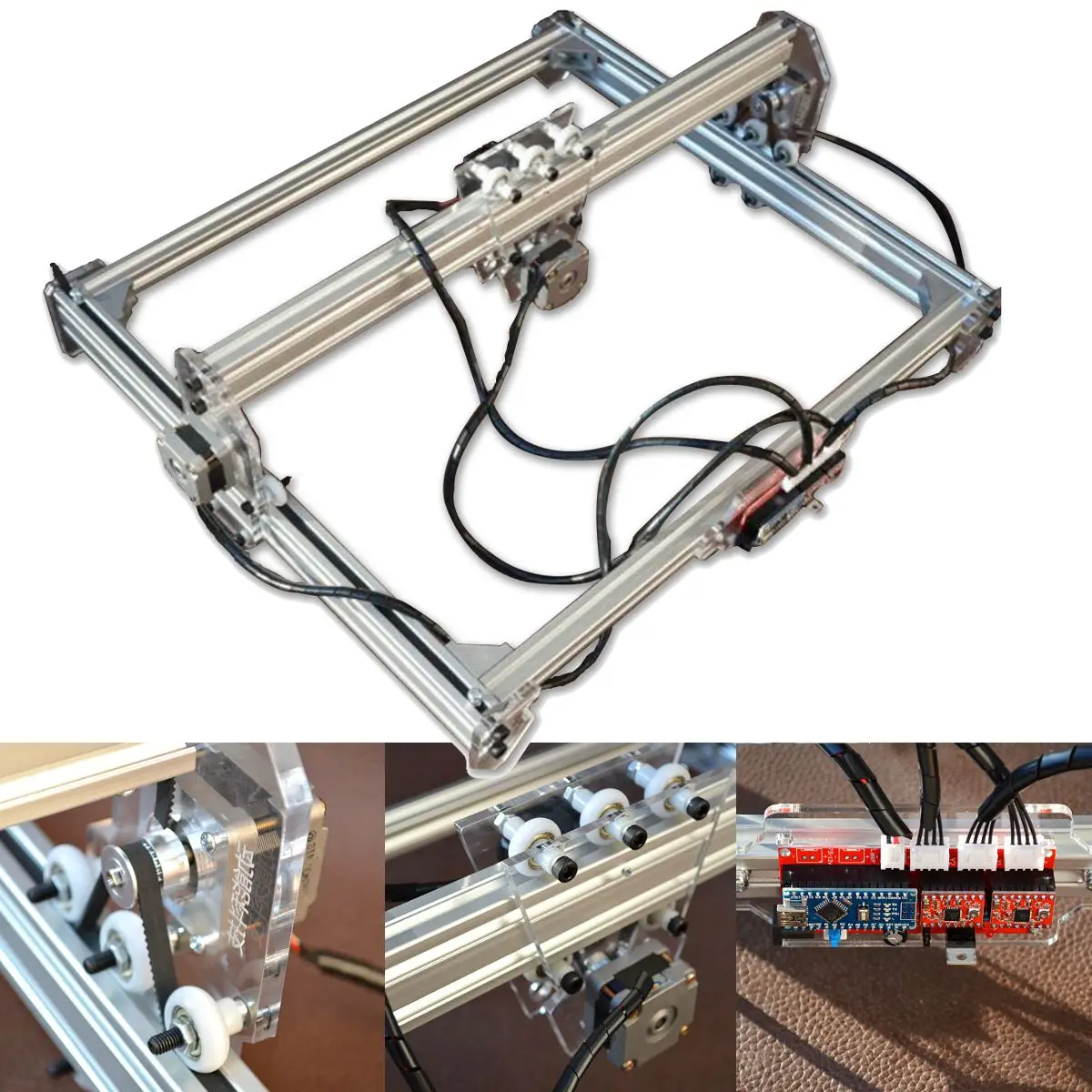 

Wolike Wood Router DC12V500mW 400MM x 300MM DIY Desktop Mini Laser Cutting Engraving Machine for Wood Bamboo Plastic Paper