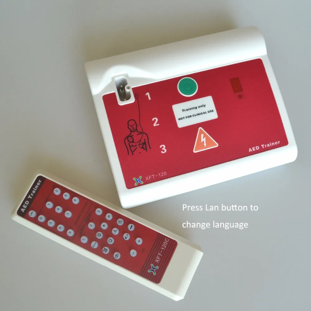 Dispositivo de Treinamento de Primeiros Socorros + Máscara do Cpr Francês Inglês Desfibrilador Externo Automático Trainer Ressuscitação Cardiopulmonar & Aed 22 Francês & inglês automático externo desfibrilador aed