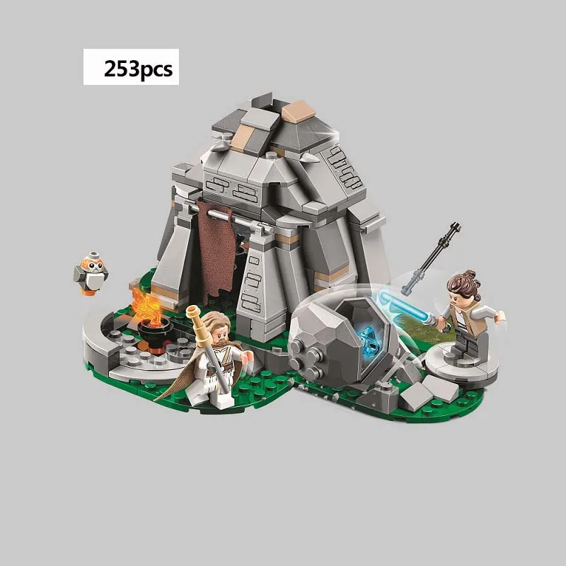 

Star Wars series Luke Rey Ahch-To Island Training Building Blocks For children toys gifts compatible legoings 75200