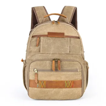 

Retro Batik Canvas Waterproof Photo Backpack Durable Photographer Padded Camera Bag for Canon Nikon Sony DSLR Camera Lens Flash