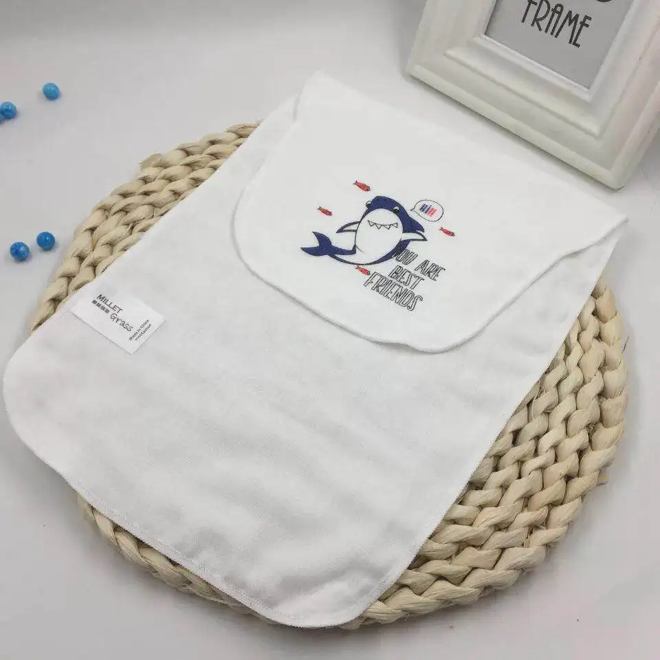 Baby Cotton Bibs Feeding Smock Infant Burp Cloths Cartoon Sucking Sweat Towel Baby Eating Accessory Soft Stuff