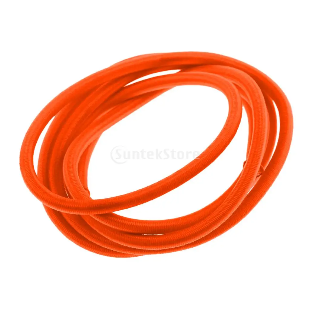 Black/Orange 4mm Marine Bungee Rope Shock Cord Car Truck Roof Racks Trailers Boats Kayaks Tie Down 0.5 2 20 30 50 75m