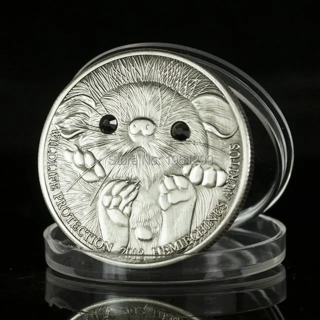 Sample coin! 500 Togrog Mongolia Coins2012 LONG EARED HEDGEHOG Wildlife Protection Silver Coin 2pcs.jpg