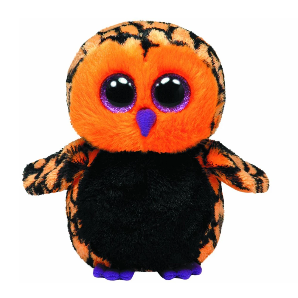 6" 15cm Ty Beanie Boos Haunt the Owl Plush Stuffed Collectible Big Eyes