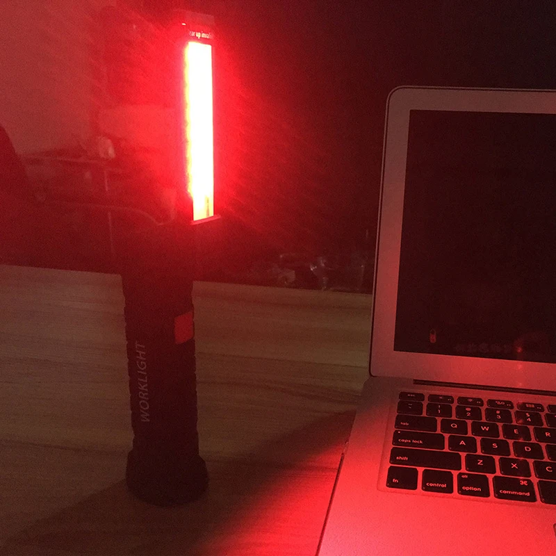 Светодиодный светильник-вспышка с ручкой cob, складной фонарь, ручной светильник-вспышка с нижним магнитом, встроенный аккумулятор, зарядка от USB