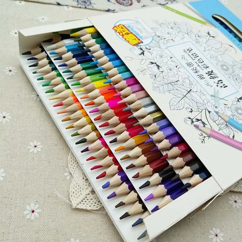 48/72 colors Colorful Painting Pencil Senior Color Pencil Children Crayon Lovely Beautiful Students Graffiti Crayon