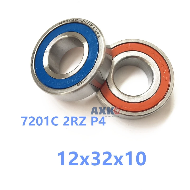 1pcs 7201 7201C 2RZ P4 12x32x10 AXK Sealed Angular Contact Bearings