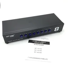 8 Ports Composite 3 RCA Video Audio AV Switch Switcher Box Selector 8 In 1 Out 8×1 for HDTV LCD Projector DVD