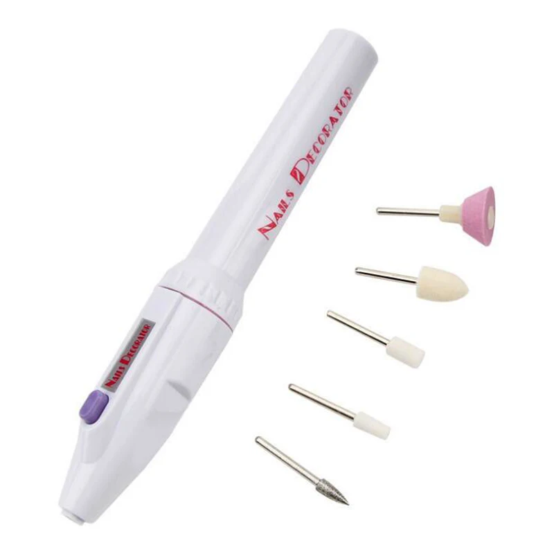 5 in 1 Mini Nail Drill Bit Manicure Machine Electric Nail Drills Pen ...