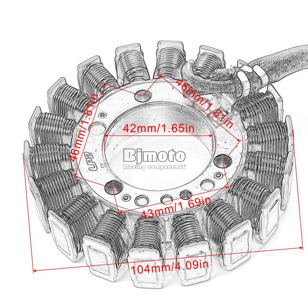 BJMOTO мотоцикл генератор статора катушки для Yamaha YP250 величество 250 2000-2007