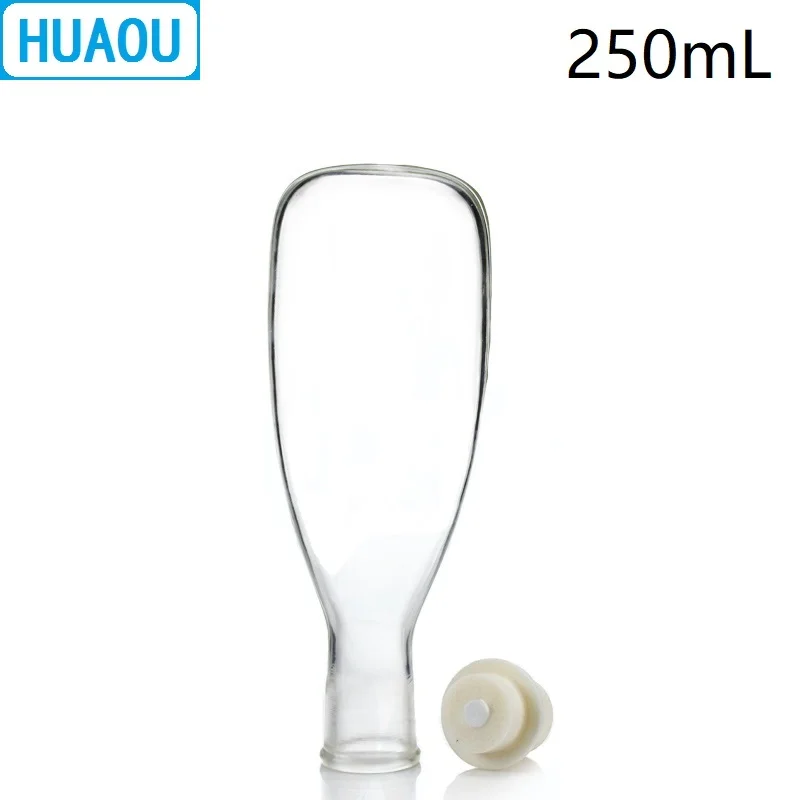 HUAOU 250mL Culture Flask Florentine Solanum Type Borosilicate 3.3 Glass with Silica Gel Stopper Laboratory Chemistry Equipment |