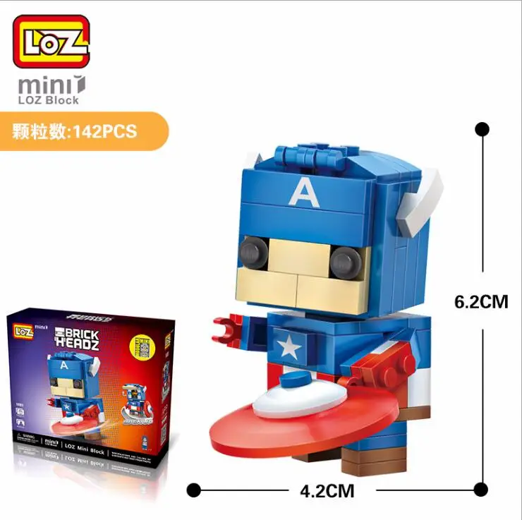 

LOZ 1401 Mini Blocks Captain America Super Hero Diamond Building Blocks Toys Action Figure Compatible With Marvel