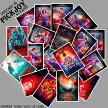 25 шт./упак. ТВ сериала очень странные 3 наклейки для бара Чемодан скейтборд для мобильных устройств на детская игрушка, наклейки на ногти