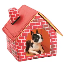 Домик для маленьких собак, складной портативный домик для кошек, мягкая теплая кровать для собак, одеяло для щенков для чихуахуа, Petshop для зимы 40*40*35 см