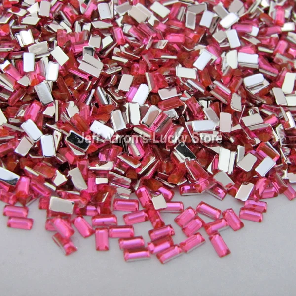 10000 шт. 3D розовые прямоугольные акриловые украшения для ногтей|nail art decorations|acrylic nail