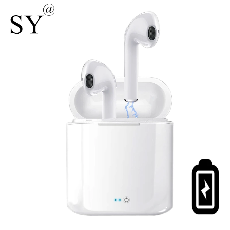 Мини Bluetooth наушники с микрофоном беспроводные зарядным устройством стерео