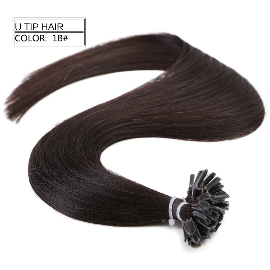 Neitsi прямые кератиновые капсулы человеческие волосы для наращивания ногтей u-кончик искусственные волосы одинаковой направленности предварительно скрепленные волосы расширение 1" 20" 2" 28" 25 шт - Цвет: # 1B