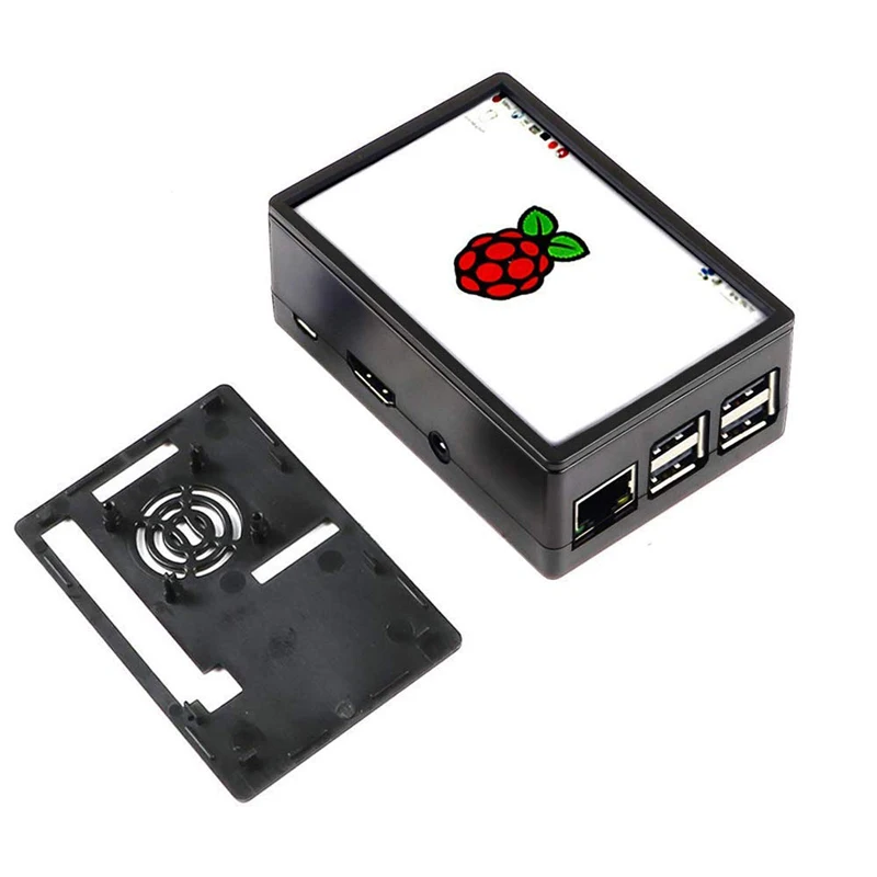 Для Raspberry Pi 3 3,5 дюймов дисплей сенсорный экран+ ABS чехол+ вентилятор+ радиатор для Raspberry Pi 3B+/Raspberry Pi 3/RPI 3B