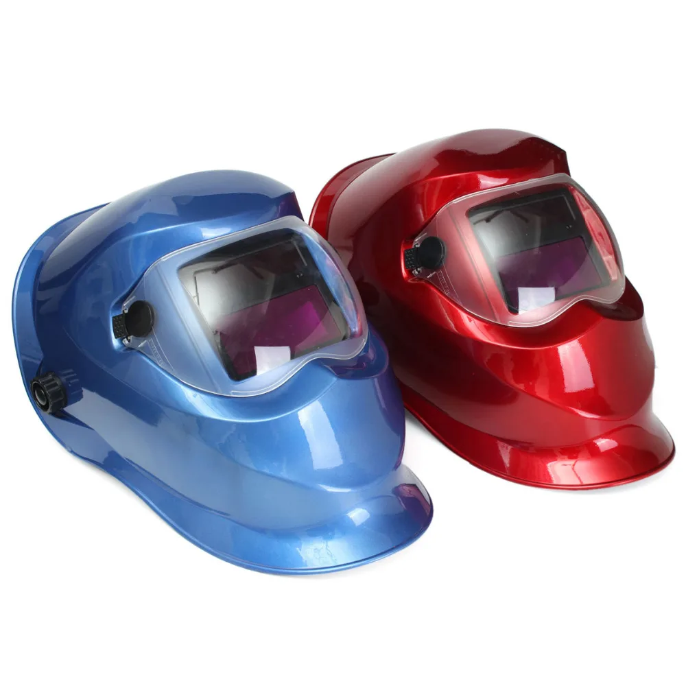 Blue / Red Auto Darkening Grinding Welding Helmet Mask Solar TIG MIG