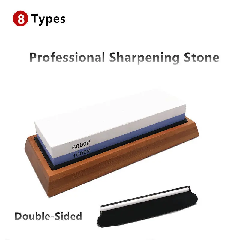 

Knife Sharpener Professional Japanese Whetstone Sharpening Stone System Grinding Wet Stone Honing Kitchen Tool 2-IN-1 1000 6000