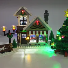 Светодиодный комплект для лего 10249 Creator Expert зимняя игрушка магазин и 35019 кирпичей набор(только комплект света