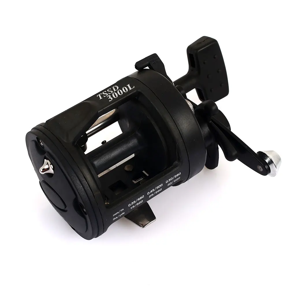 Durable Dripping Wheel Trolling Reel Black Fishing Rod Practical Plastic Metal Rocker Portable