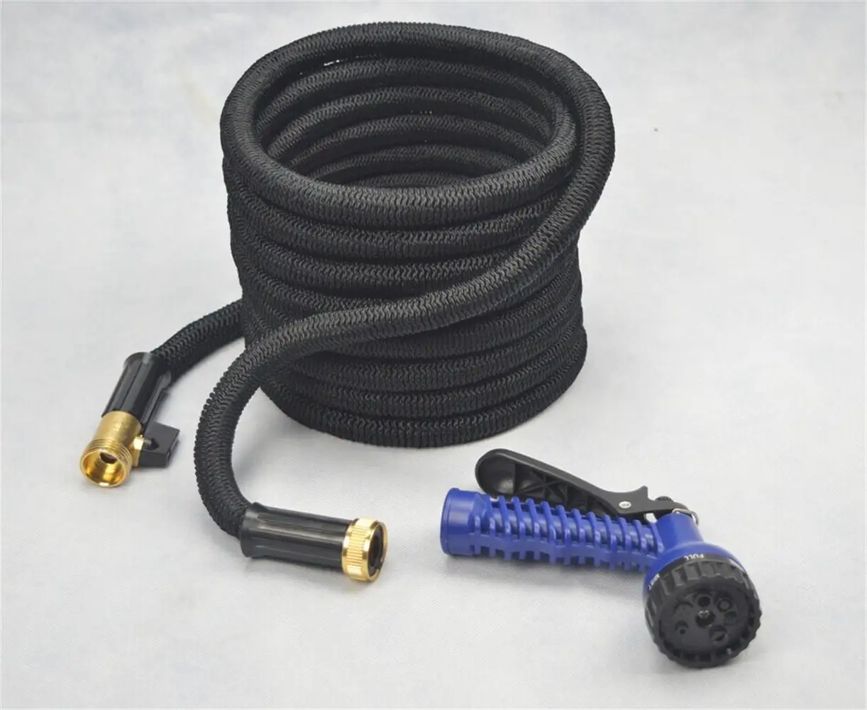 Expandable Hose 7 Functions New Techology Garden Hose Strongest Hose 50FT Solid Brass Ends Sprayer