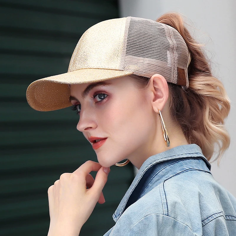 Buy CC Ponytail Baseball Cap Women Messy Bun Baseball