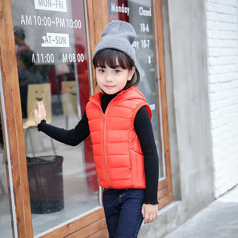 Детский жилет с капюшоном Детская верхняя одежда зимние пальто детская теплый
