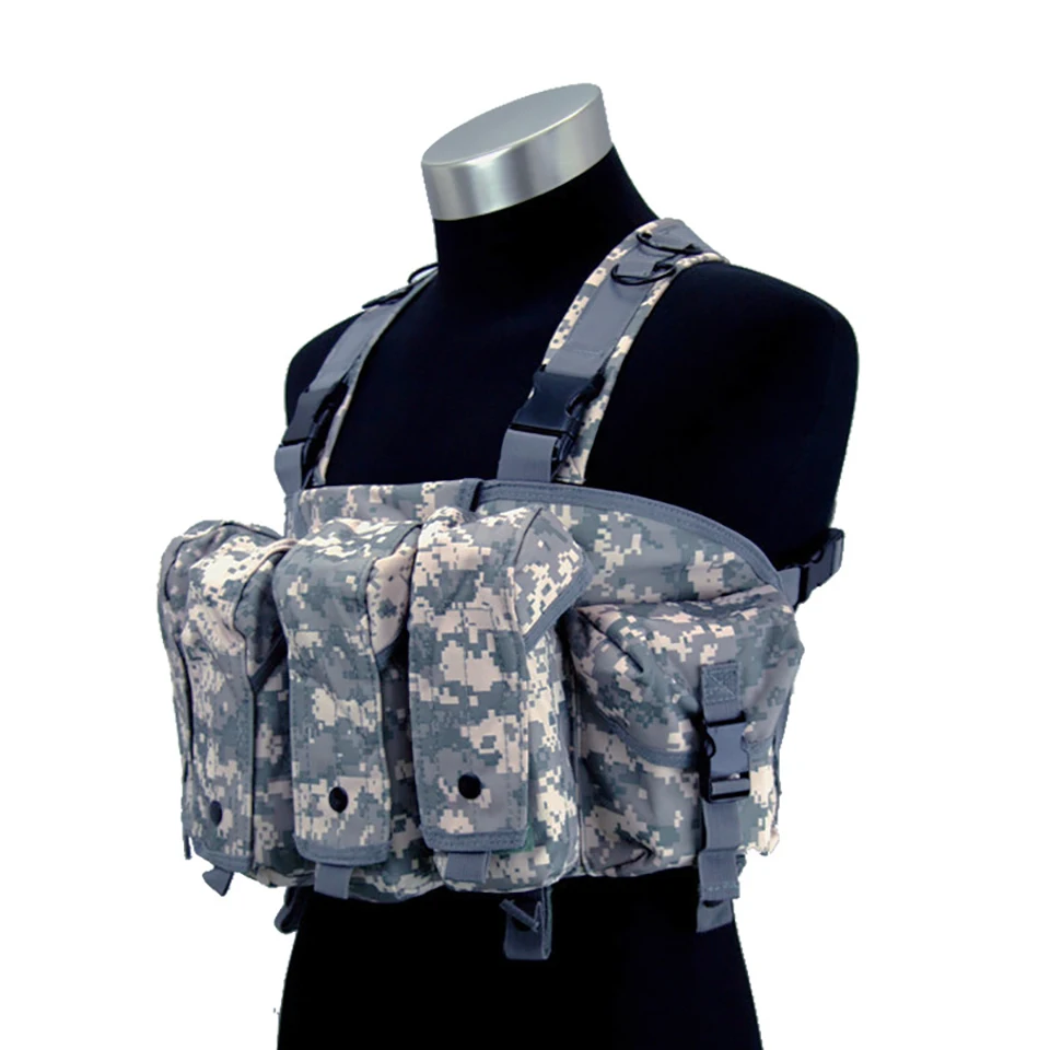  High Quality Outdoor Tactical Chest Rig Airsoft Hunting Vest Molle Pouch Simple Military ACU Tactic